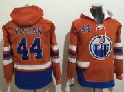 Wholesale Cheap Oilers #44 Zack Kassian Orange Name & Number Pullover NHL Hoodie