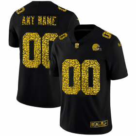 Wholesale Cheap Cleveland Browns Custom Men\'s Nike Leopard Print Fashion Vapor Limited NFL Jersey Black