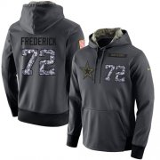 Wholesale Cheap NFL Men's Nike Dallas Cowboys #72 Travis Frederick Stitched Black Anthracite Salute to Service Player Performance Hoodie