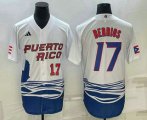 Wholesale Cheap Men's Puerto Rico Baseball #17 Jose Berrios Number 2023 White World Baseball Classic Stitched Jersey