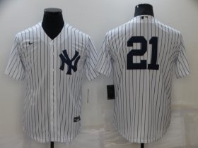 Wholesale Cheap Men\'s New York Yankees #21 Paul ONeill White Stitched MLB Nike Cool Base Jersey