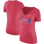 Wholesale Cheap Philadelphia Phillies Nike Women's Practice Tri-Blend V-Neck T-Shirt Red