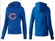 Wholesale Cheap Women's Chicago Bears Logo Pullover Hoodie Blue