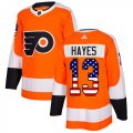 Wholesale Cheap Adidas Flyers #13 Kevin Hayes Orange Home Authentic USA Flag Stitched NHL Jersey