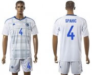 Wholesale Cheap Bosnia Herzegovina #4 Spahic Away Soccer Country Jersey