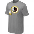 Wholesale Cheap Washington Redskins Sideline Legend Authentic Logo Dri-FIT Nike NFL T-Shirt Light Grey