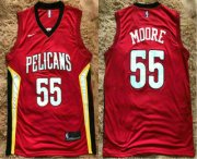 Wholesale Cheap Men's New Orleans Pelicans #55 E'Twaun Moore New Red 2017-2018 Nike Swingman Stitched NBA Jersey