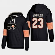 Wholesale Cheap Philadelphia Flyers #23 Oskar Lindblom Black adidas Lace-Up Pullover Hoodie
