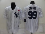 Wholesale Cheap Men's New York Yankees #99 Aaron Judge White Cool Base Stitched Rose Baseball Jersey