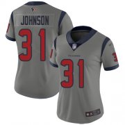 Wholesale Cheap Nike Texans #31 David Johnson Gray Women's Stitched NFL Limited Inverted Legend Jersey
