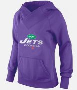 Wholesale Cheap Women's New York Jets Big & Tall Critical Victory Pullover Hoodie Purple