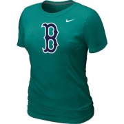 Wholesale Cheap Women's MLB Boston Red Sox Heathered Nike Blended T-Shirt Light Green