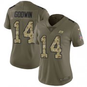Wholesale Cheap Nike Buccaneers #14 Chris Godwin Olive/Camo Women's Stitched NFL Limited 2017 Salute To Service Jersey