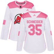 Wholesale Cheap Adidas Devils #35 Cory Schneider White/Pink Authentic Fashion Women's Stitched NHL Jersey