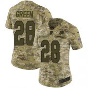 Wholesale Cheap Nike Redskins #28 Darrell Green Camo Women's Stitched NFL Limited 2018 Salute to Service Jersey