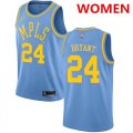 Wholesale Cheap Women's Los Angeles Lakers #24 Kobe Bryant Royal Blue Basketball Swingman Hardwood Classics Jersey