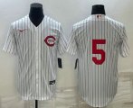 Wholesale Cheap Men's Cincinnati Reds #5 Johnny Bench 2022 White Field of Dreams Stitched Baseball Jersey