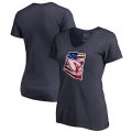 Wholesale Cheap Women's Arizona Cardinals NFL Pro Line by Fanatics Branded Navy Banner State V-Neck T-Shirt