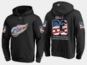 Wholesale Cheap Red Wings #83 Trevor Daley NHL Banner Wave Usa Flag Black Hoodie