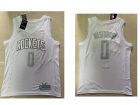 Wholesale Cheap Men\'s Houston Rockets #0 Russell Westbrook James Harden White 2020 MVP Nike Swingman Stitched NBA Jersey