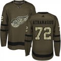 Wholesale Cheap Adidas Red Wings #72 Andreas Athanasiou Green Salute to Service Stitched Youth NHL Jersey
