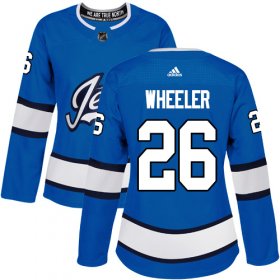 Wholesale Cheap Adidas Jets #26 Blake Wheeler Blue Alternate Authentic Women\'s Stitched NHL Jersey