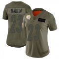 Wholesale Cheap Nike Steelers #23 Joe Haden Camo Women's Stitched NFL Limited 2019 Salute to Service Jersey