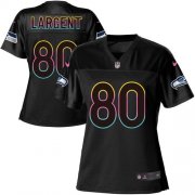 Wholesale Cheap Nike Seahawks #80 Steve Largent Black Women's NFL Fashion Game Jersey