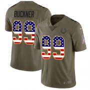 Wholesale Cheap Nike Colts #99 DeForest Buckner Olive/USA Flag Men's Stitched NFL Limited 2017 Salute To Service Jersey