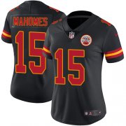 Wholesale Cheap Nike Chiefs #15 Patrick Mahomes Black Women's Stitched NFL Limited Rush Jersey