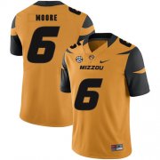 Wholesale Cheap Missouri Tigers 6 J'Mon Moore Gold Nike College Football Jersey