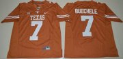 Wholesale Cheap Men's Texas Longhorns #7 Shane Buechele Orange Limited Stitched NCAA Jersey