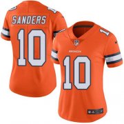 Wholesale Cheap Nike Broncos #10 Emmanuel Sanders Orange Women's Stitched NFL Limited Rush Jersey