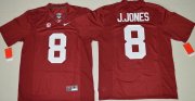 Wholesale Cheap Men's Alabama Crimson Tide #8 Julio Jones Red Limited Stitched College Football Nike NCAA Jersey