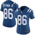 Wholesale Cheap Nike Colts #86 Michael Pittman Jr. Royal Blue Team Color Women's Stitched NFL Vapor Untouchable Limited Jersey