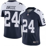 Wholesale Cheap Nike Cowboys #24 Chidobe Awuzie Navy Blue Thanksgiving Men's Stitched NFL Vapor Untouchable Limited Throwback Jersey