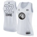 Wholesale Cheap Nike Minnesota Timberwolves #32 Karl-Anthony Towns White Women's NBA Jordan Swingman 2018 All-Star Game Jersey