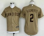 Wholesale Cheap Youth San Diego Padres #2 Xander Bogaerts Grey Cool Base Stitched Baseball Jersey