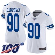 Wholesale Cheap Nike Cowboys #90 Demarcus Lawrence White Women's Stitched NFL 100th Season Vapor Limited Jersey