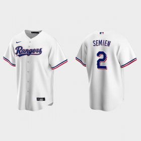 Wholesale Cheap Men\'s Texas Rangers #2 Marcus Semien White Cool Base Stitched Baseball Jersey