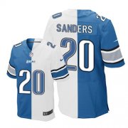 Wholesale Cheap Nike Lions #20 Barry Sanders Blue/White Men's Stitched NFL Elite Split Jersey