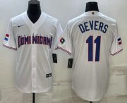 Wholesale Cheap Men's Dominican Republic Baseball #11 Rafael Devers 2023 White World Baseball Classic Stitched Jerseys