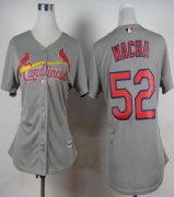 Wholesale Cheap Cardinals #52 Michael Wacha Grey Road Women's Stitched MLB Jersey