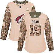 Wholesale Cheap Adidas Coyotes #19 Shane Doan Camo Authentic 2017 Veterans Day Women's Stitched NHL Jersey