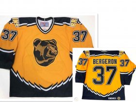 Wholesale Cheap Men\'s Boston Bruins #37 Patrice Bergeron Yellow 2019 CCM NHL jerseys