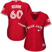 Wholesale Cheap Blue Jays #60 Tanner Roark Red Canada Day Women's Stitched MLB Jersey