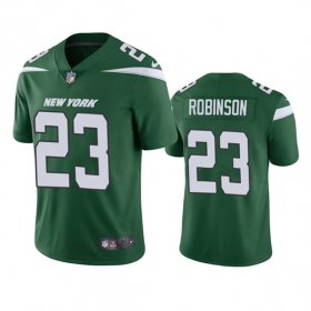 Wholesale Cheap Men\'s New York Jets #23 James Robinson Green Vapor Untouchable Limited Stitched Jersey