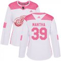 Wholesale Cheap Adidas Red Wings #39 Anthony Mantha White/Pink Authentic Fashion Women's Stitched NHL Jersey