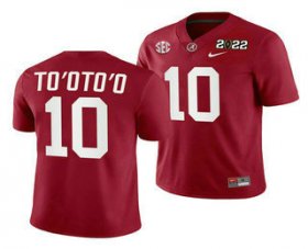 Wholesale Cheap Men\'s Alabama Crimson Tide #10 Henry TooToo 2022 Patch Red College Football Stitched Jersey