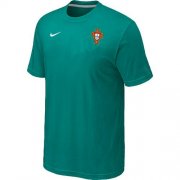 Wholesale Cheap Nike Portugal 2014 World Small Logo Soccer T-Shirt Green